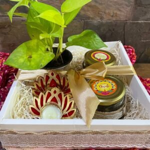 big box hamper with plant